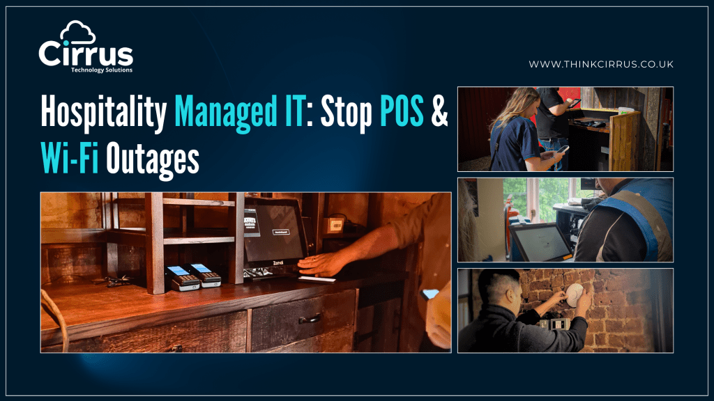 Hospitality managed IT preventing POS and Wi-Fi outages in hotels and restaurants.